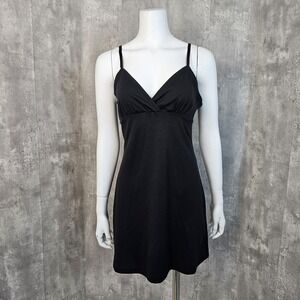 Royal Bones Daang Goodman Size S Black Surplice Babydoll Slip Dress Goth Grunge
